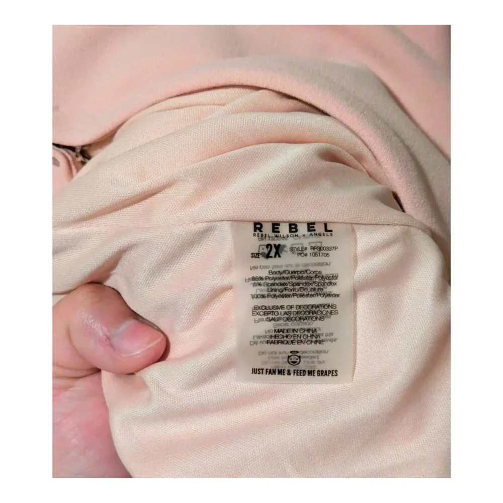 Blush Pink Open Front Blazer 2X | Rebel Wilson x Angels NWT